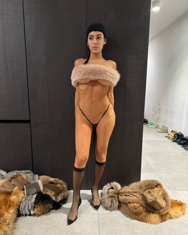 Kanye West posts pictures of scantily-clad wife Bianca Censori