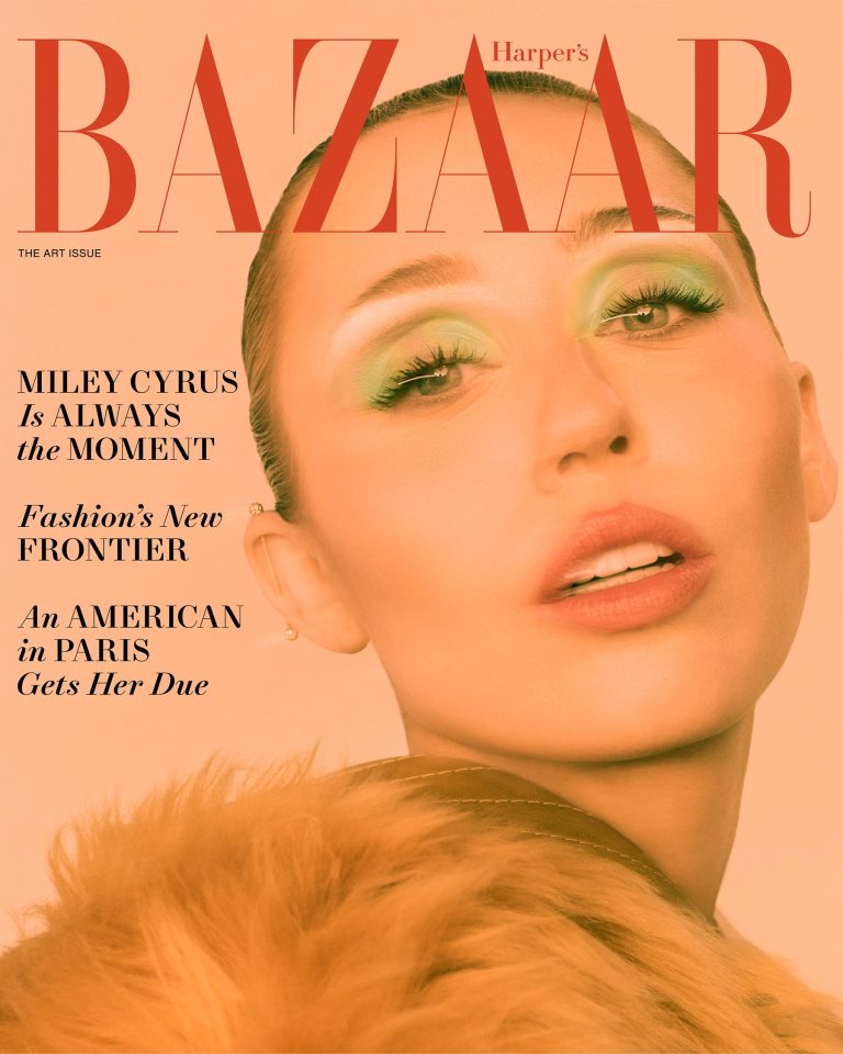 Майли на обложке арт-выпуска Harper's Bazaar от 24 декабря 2025 года.